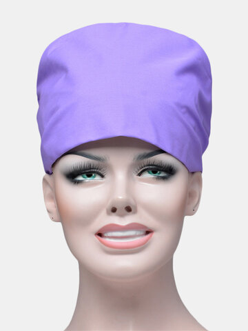 Solid Color Scrub Cap Surgical Hat 