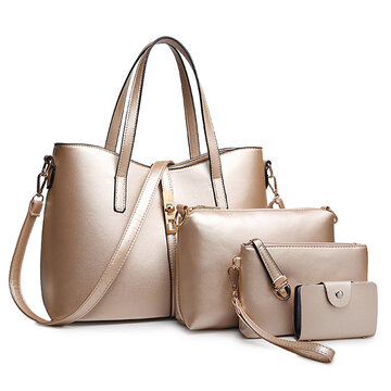 4 PCS Women Handbag Leisure Multi-function Shoulder Bag