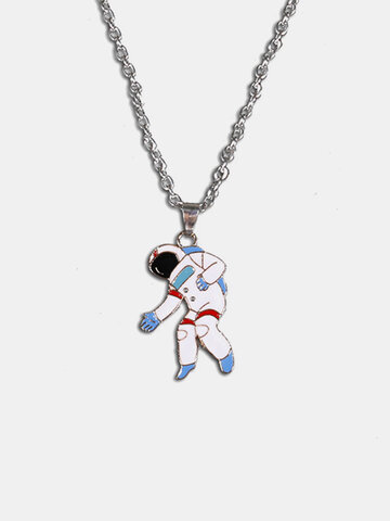 Astronaut Space Rocket Necklace