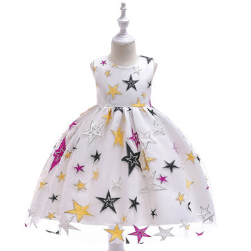 

Shining Stars Patch Girls Princess Dress For 4Y-13Y