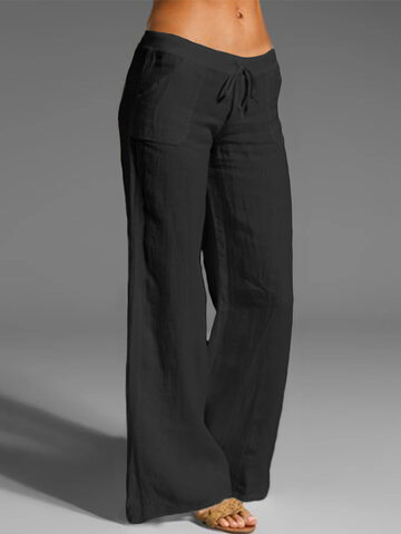 Pantalon large avec poche à cordon