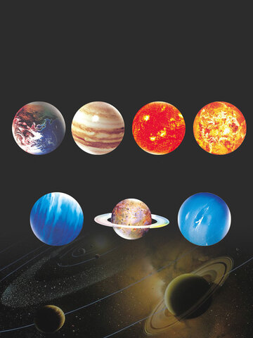 Luminous Solar System Sticker 