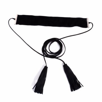 Casual Wide Velvet Collar Handmade Tassel Necklace