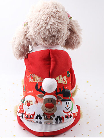 Christmas Pet Dog Hoody Costume