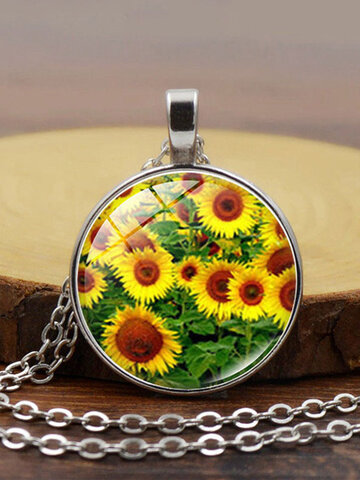 Sunflower Pendant Clavicle Chain