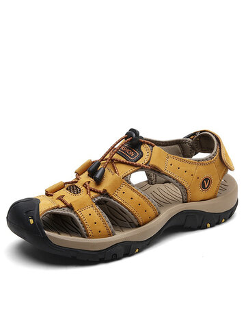 Large Size Men Outdoor Leather Sandals