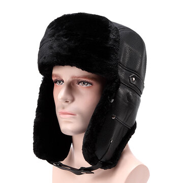 Men Women Outdoor Snow Earmuffs Lei Feng Cap Flat Snow Thick Hats