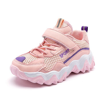 Unisexe Kids Slip Respirant Respirant Casual Sneakers-Pink