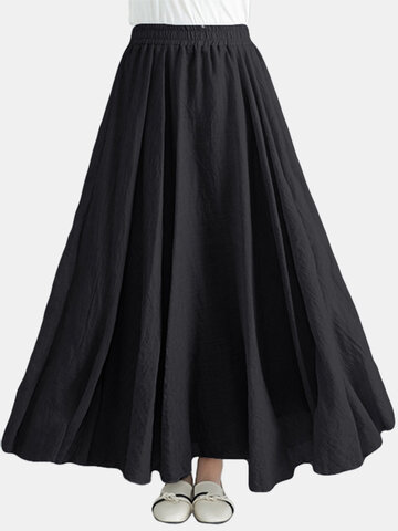Эластичная юбка с высокой талией