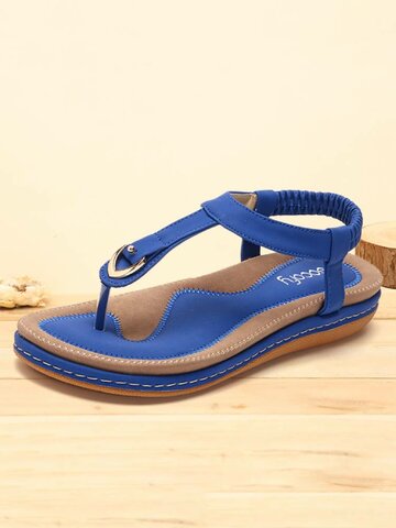 Comfy Elastic Clip Toe Beach Sandals
