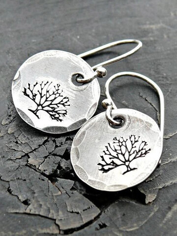 Concave Tree Of Life Earrings