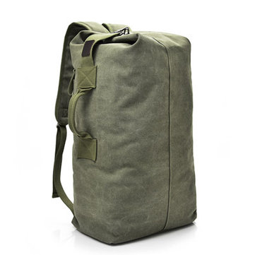 Men Large Capacity Canvas Travel Backpack Outdoor Travel Bag
