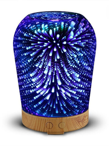 DecBest 3D Fireworks Glass Aromatherapy Diffuser