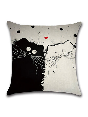 1 PC Cartoon Cat Hug Pillowcase Cushion Cover Home Linen Throw Pillow Cover Bags Home Car Decor