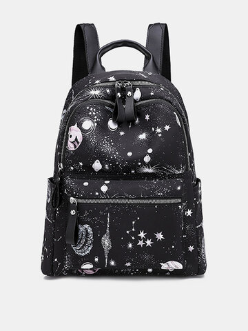 Women Large-capacity Starry Sky Pattern Shoulder Bag 