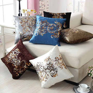 

Luxurious Velour Pillow Cover Bronzing Cushion Cover, Coffee white black blue khaki grey