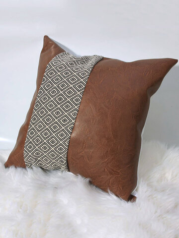 1PC Cotton Stitching Geometric Diamond Pattern Modern Creative Nordic Home Sofa Couch Car Bed Decorative Cushion Pillowcase Throw Cushion Cover