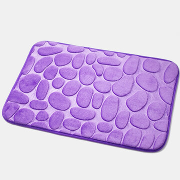 1 Uds Coral Fleece Cuarto de baño Kit de alfombra de espuma viscoelástica para baño, inodoro, alfombrillas antideslizantes, juego de alfombras de piso para Cuarto de baño