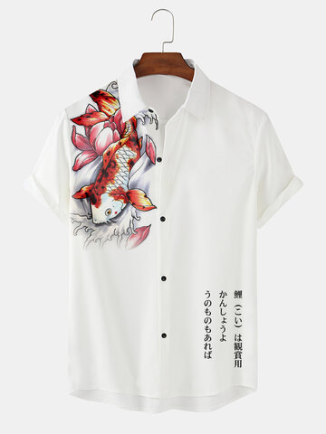 Hemden mit japanischem Koi-Druck