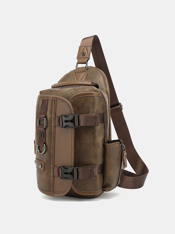 Brown Multifunction Chest Bag