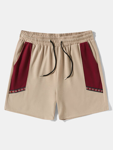 Ethnic Ribbon Stitching Shorts