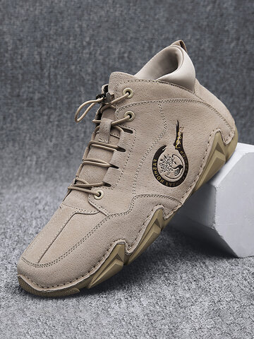 Men Pigskin Leather Lace Up Ankle Boots
