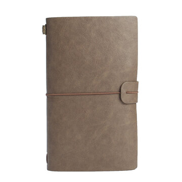 

Special Offer Travel Notebook Vintage Contracted Notebook Diary Leather Strap Notebook, Earth yellow brown dark blue blue