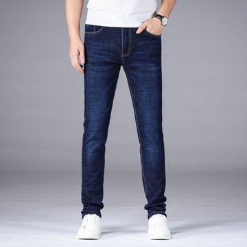 

Thin Jeans Men's Season New Youth Fashion Simple Slim Straight Men's Denim Trousers