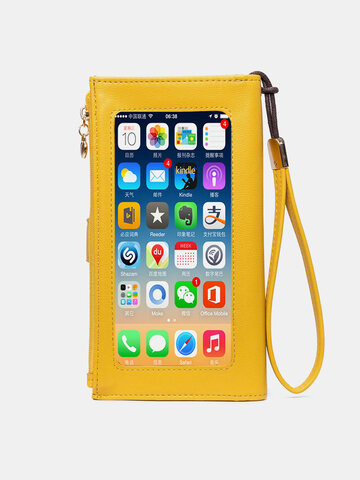 Multi-Slots Solid Color Fashion Clutch Bag