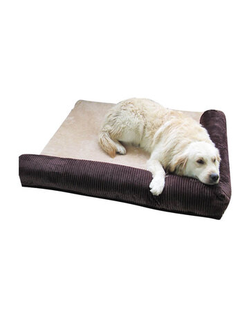 Luxury Corduroy Bolster Pet Dog Sofa Bed