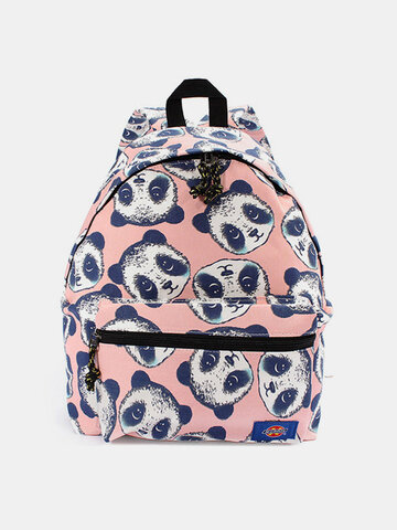 Women Panda Pattern Printing Canvas Backpack