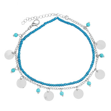 Bracelet de cheville à pendentif pièce Boho Beads