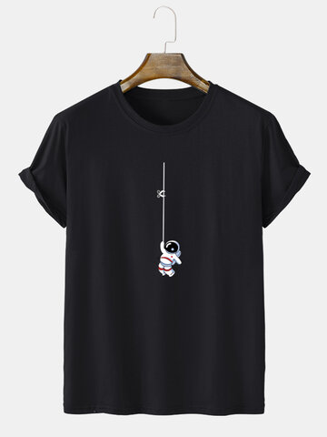 Camisetas com estampa de astronauta de desenho animado