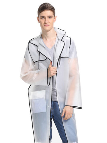 Fashion EVA Environmental Raincoat Transparent 