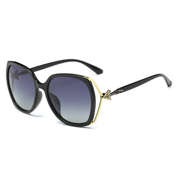 

Women Fashion Polarized Anti-UV Sunglasses Luxury Casual Metal Frame Eyeglasses, Blue purple black red wine brown