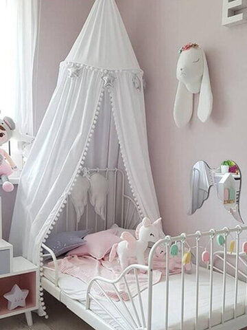 Круглый шар детская кровать с балдахином, покрывало, москитная сетка, занавеска, постельные принадлежности Dome