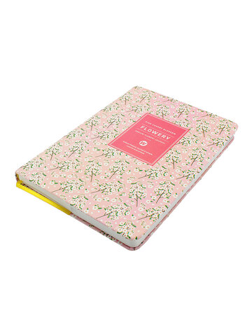 Korean Cute PU Leather Cover Floral Flower Schedule Book Daily Planner Organizer Notebook