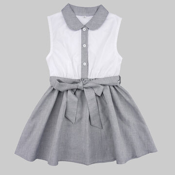 Girl's Lace-up Sleeveless Dress For 1-5Y