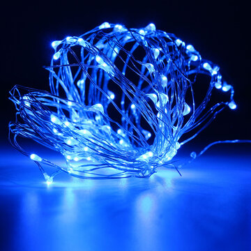 10M 100LEDs Battery Powered Waterproof Silver Wire String Light For Wedding Party Decor 