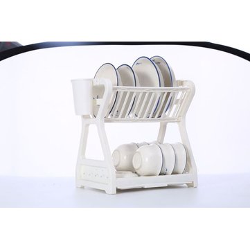 

Kitchen Multi-function Rack Plastic Drain Dish Rack With Chopsticks Cage Cutlery Storage Rack