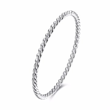 Pulseira para mulheres simples Bracelete em espiral com bracelete em prata