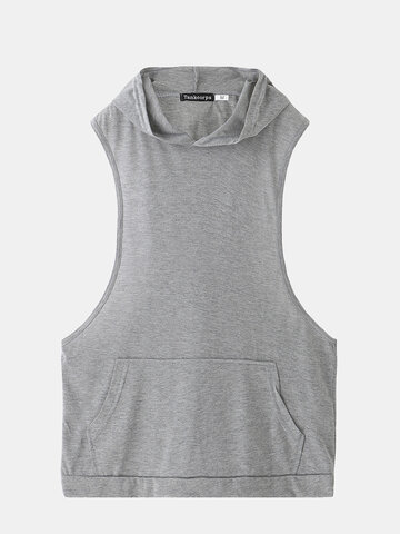 Fitness Traning Hooded Workout Tank Tops
