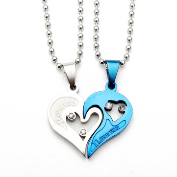 Love Heart Matching Couple Necklaces