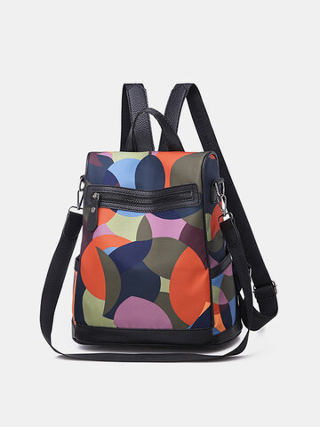 Women Anti theft Colorblock Backpack