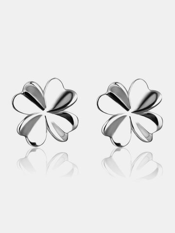 925 Sterling Silver Lovely Flower Earrings 