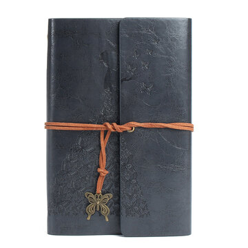 Journal de voyage relié en cuir véritable bloc-notes fait à la main de style vintage cahier de journal à feuilles mobiles