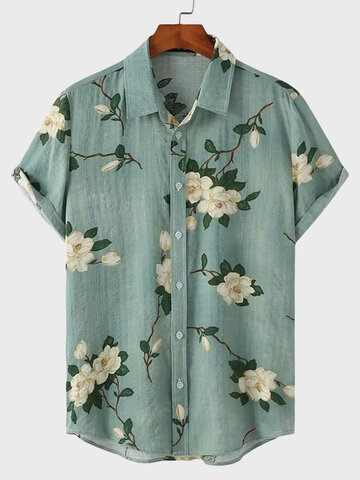 Allover-Blumendruck-Hemden