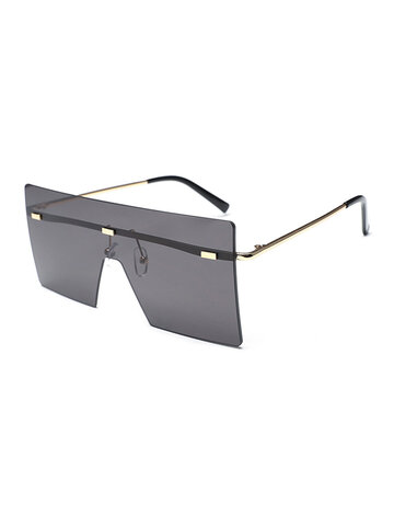 Square Glasses Solid Color Gradient Transparent Sunglasses