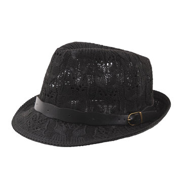 Women Caddice Weave Gridding Jazz Hat 