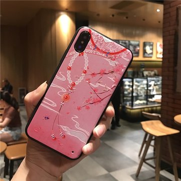 Étui de téléphone acrylique style chinois emboss-Rose